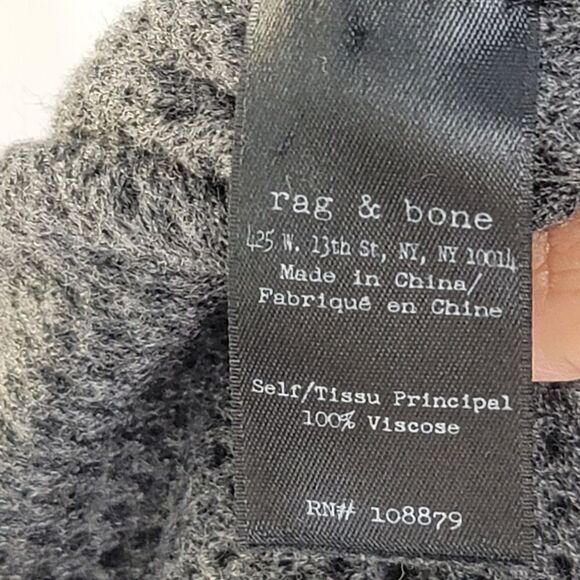 Rag and Bone jean gray open knit sweater - Picture 7 of 8